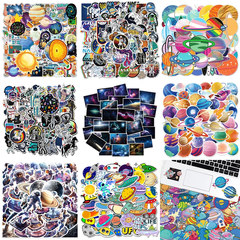 10/30/50ks karikatúra STREET STREET Séria Séria Creative Space Graffiti Helma Laptop Luggage Skateboard Decoration Decoration Wholesale