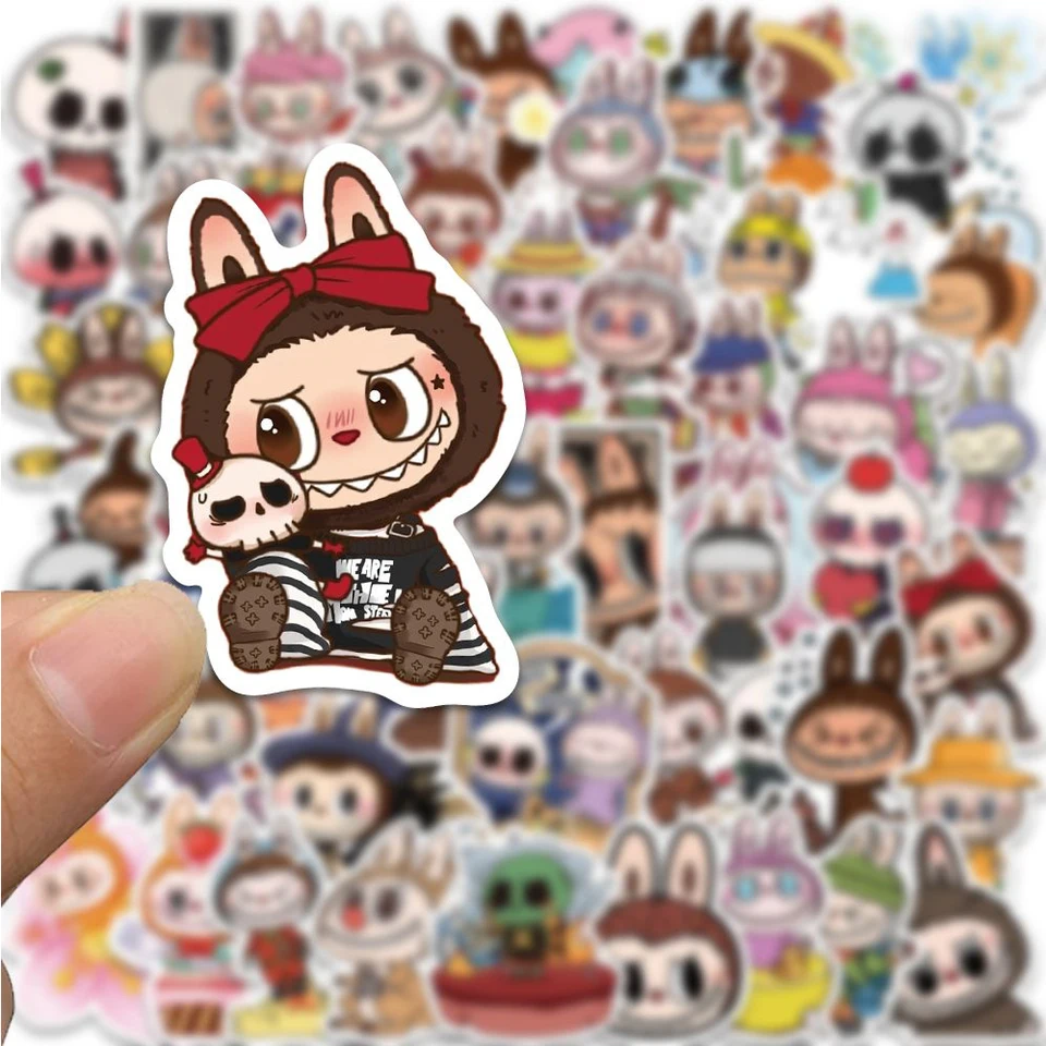 10/30/50ks kawaii karikatúra nálepky Labubu Cute Duins for Kids Hrace WioPuste DIY kufrový puzdro pre laptop graffiti nálepka
