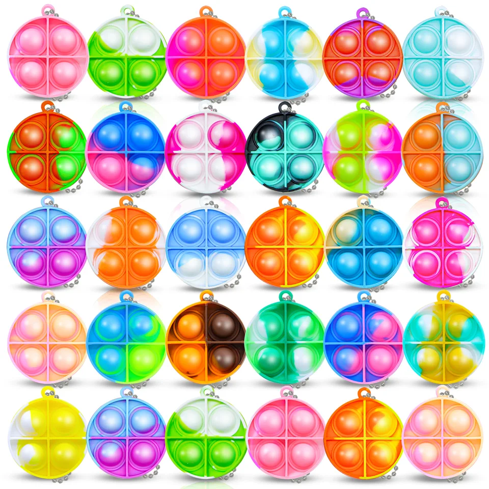 10/30/50ks Mini Keychain batoľa Sensory Fidget Hračky Hračky pre ceny učebne Detské narodeninové oslavy laskavosti Goodie Bag Subsers