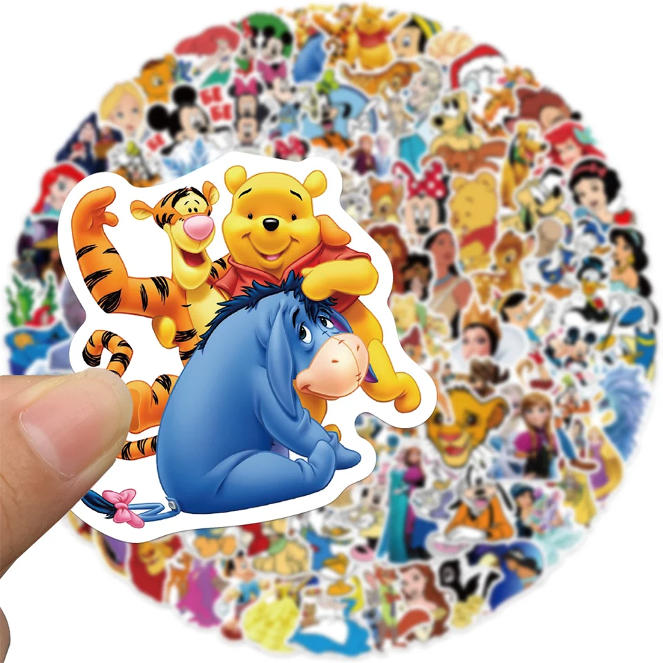 10/30/50ks mix Disney Cartoon Micky Winnie Princess Stickers Graffiti Decals pre skateboardový telefónny notebook PVC Nálepka pre deti