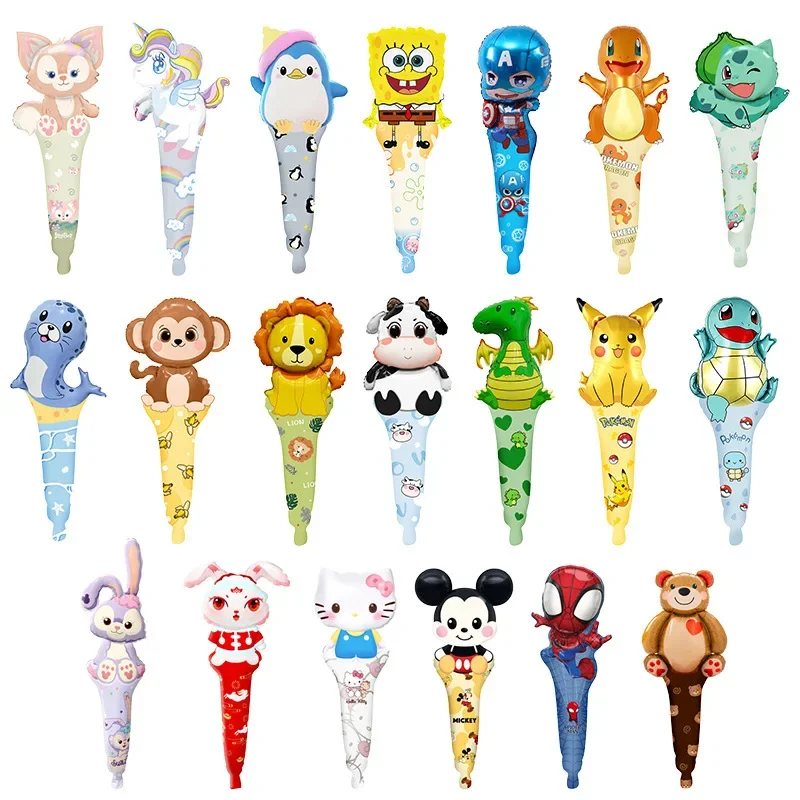 10/30/50ks narodeninová oslava Disney Spider Man Strawberry Bear Hello Kitty SpongeBob Squarepants Love Bear Pikachu balónovú palicu.