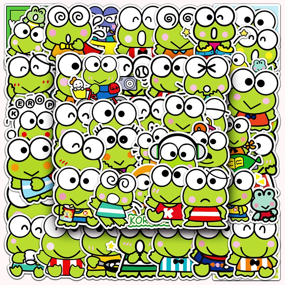 10/30/50ks roztomilé Sanrio Kero Kero Keroppi nálepky Nálepky