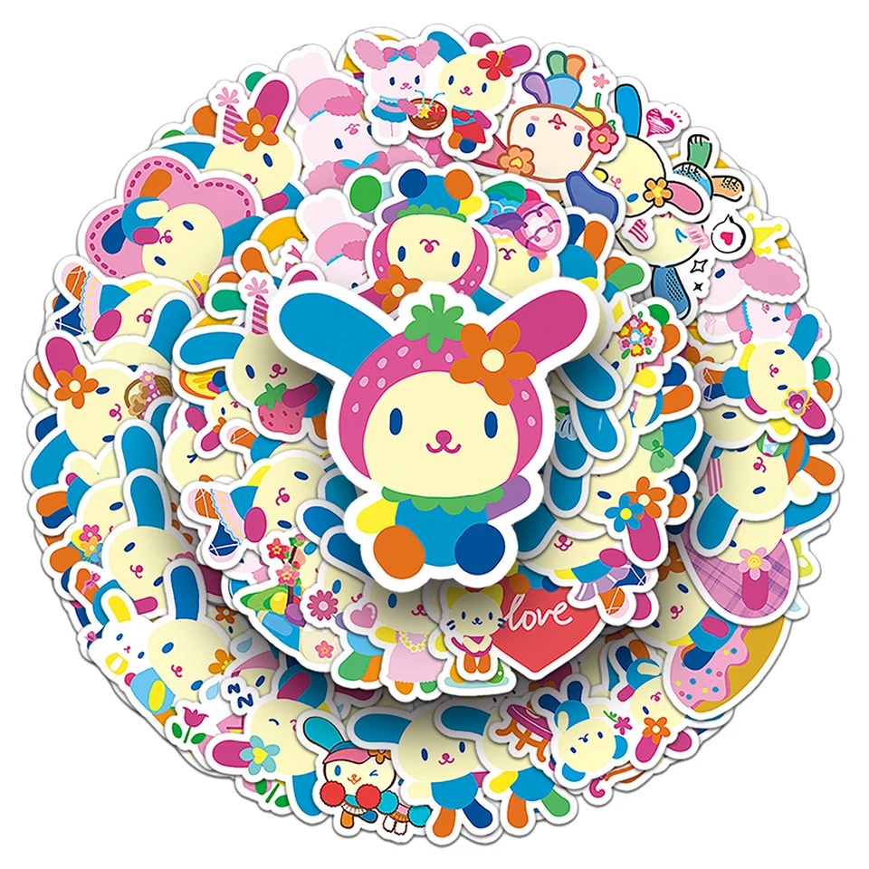 10/30/50ks roztomilý usahana Sanrio Cartoon nálepky nálepky dekoratívne fľašové fľašu Puzdro na bicykel vodotesná kawaii detská nálepka hračky