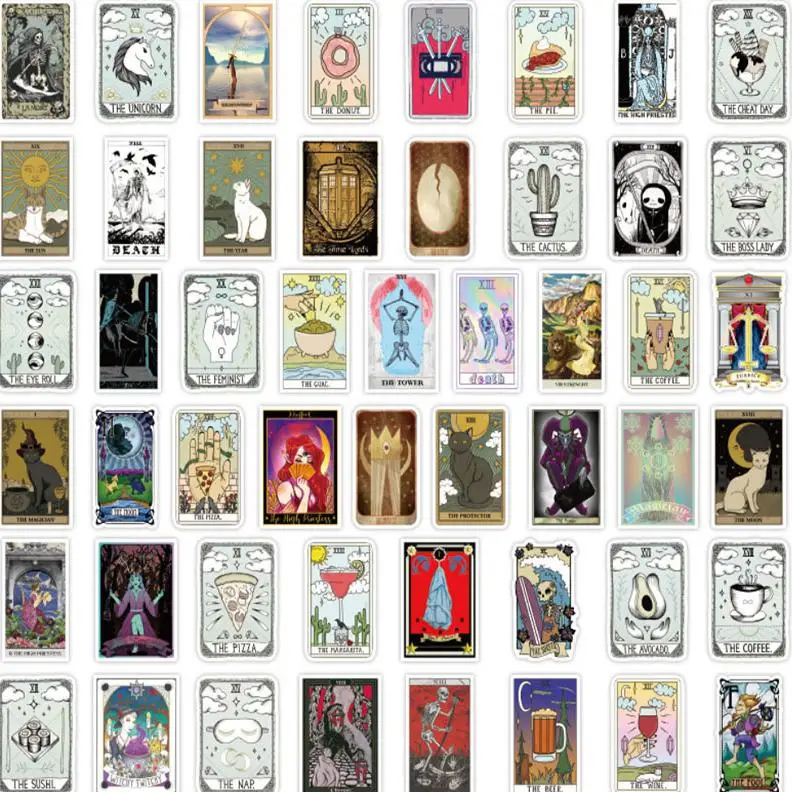 10/30/50ks tarot pre snowboard prenosný batožinový chladnička Treasure Electric Car Styling Domáce nálepky DIY DIY Girl Hračky