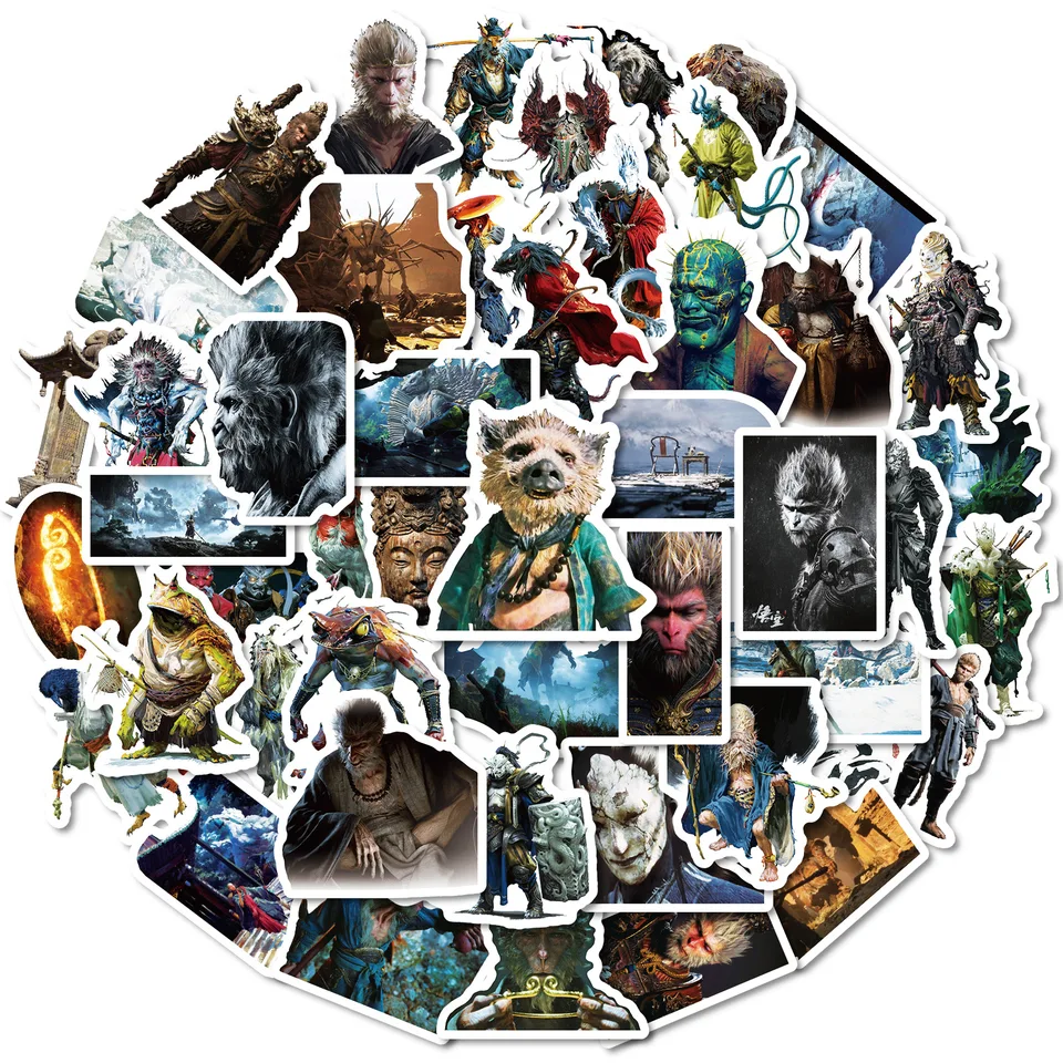 10/30/50ks čierny mýtus: Wukong Game Sticker DIY Telefón Laptop batožiny Skateboard Graffiti Decals Fun pre darček