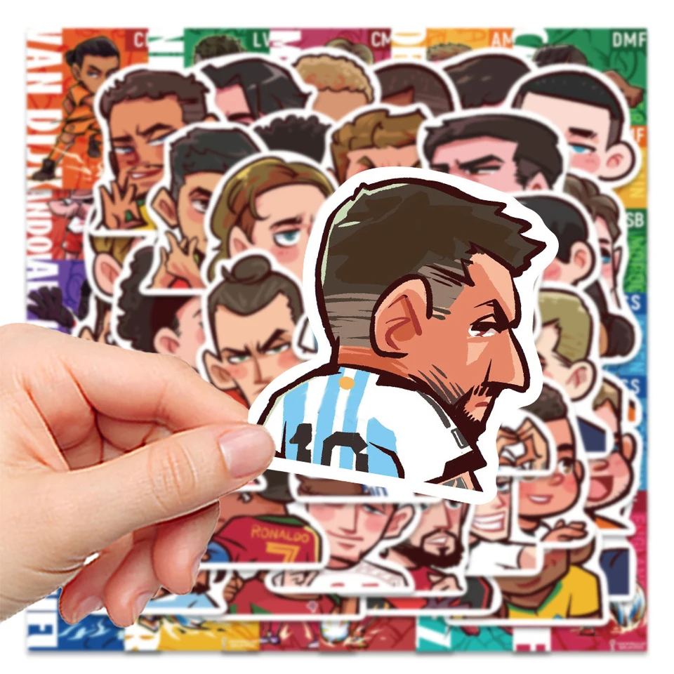 10/30/54ks roztomilé karikatúry futbalové nálepky nálepky pre laptop motocyklové batožinu chladnička Cool futbalové športové graffiti sitck hračky