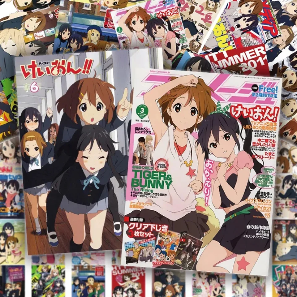 10/30/60ks K-On！ Anime Plagers Stupeters Cute HiraSawa Yui Sticker Fľaša na fľašu Kury kufrík Kawaii Cartoon Detská hračka