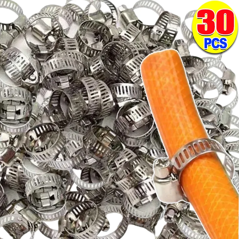 10/30ks nastaviteľná z nehrdzavejúcej ocele skrutkovacia hadica hadicové svorky auto palivová trubica potrubie Clamp Clamm Gear Pleet Tool