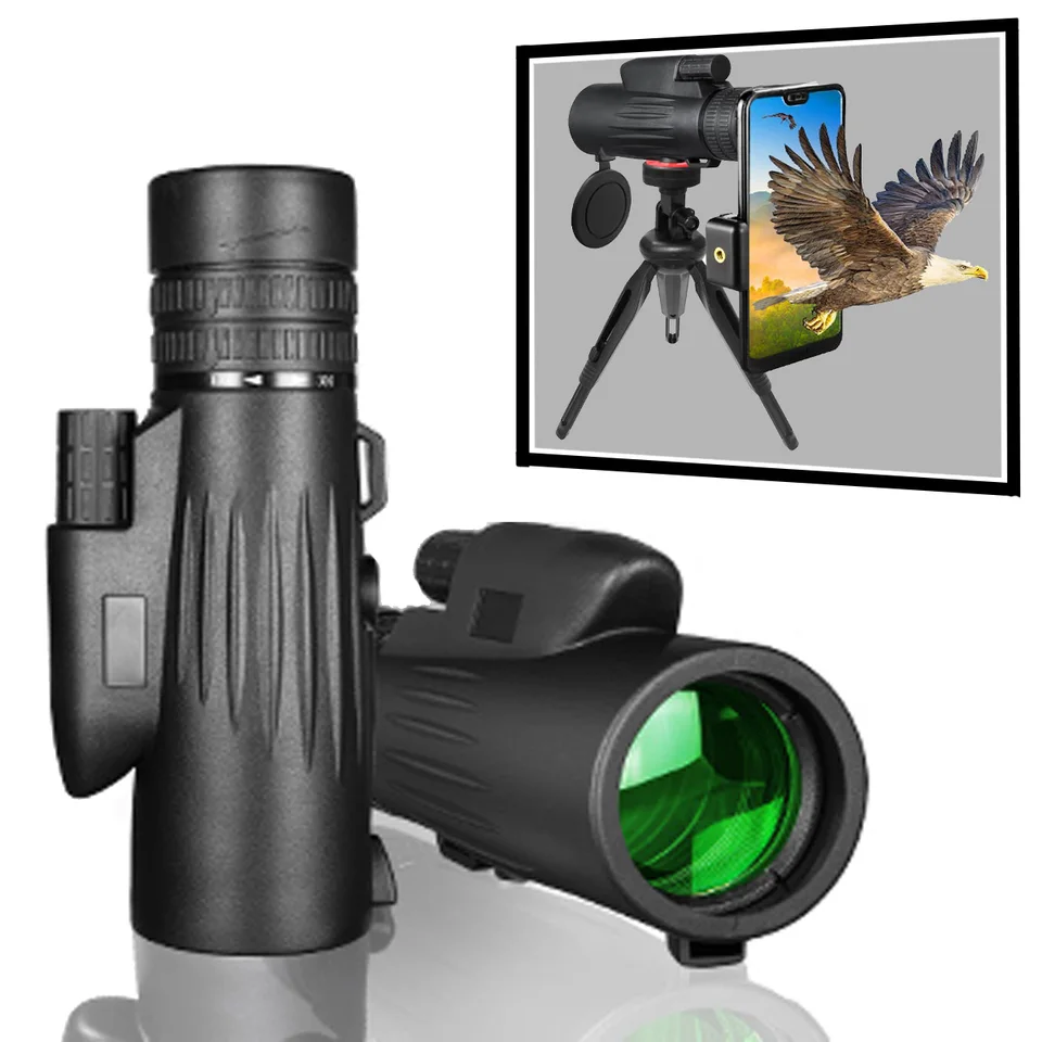10-30x42 Vysoko výkonný hd priblíženie Monokulárny ďalekohľad - Bak4 Prism a FMC šošovky jasné jasne s držiakom smartfónov a rozšíreným statívom