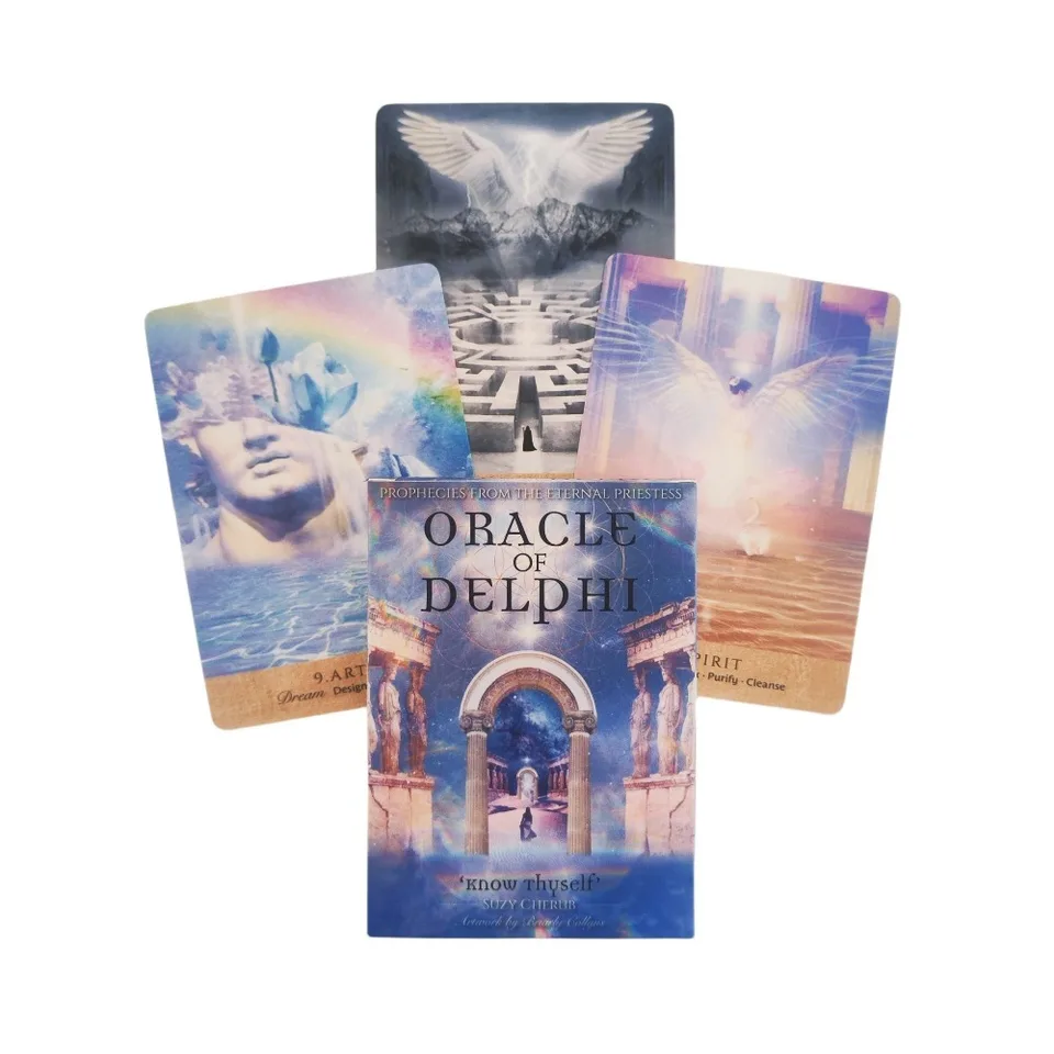 10,4*7,3 cm Oracle of Delphi: Proroctvo z večnej kňažky 44 počítačov Oracle Cards