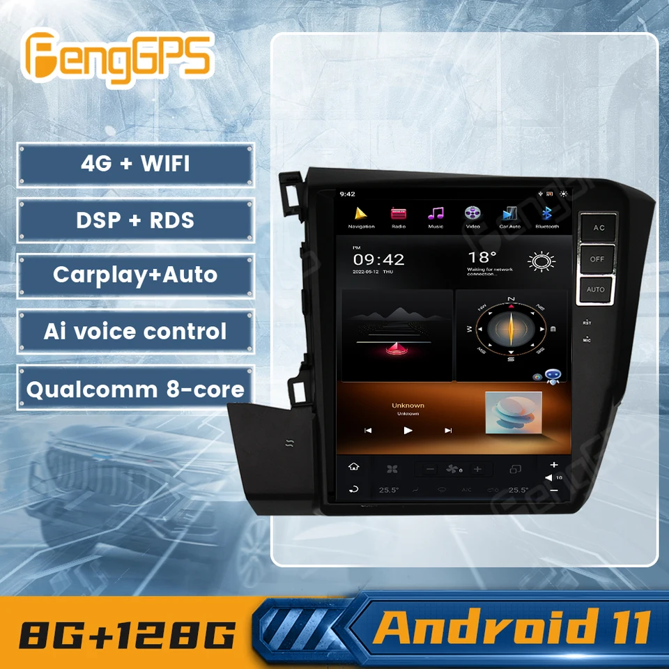 10.4 Android 11 Carpaly Carpaly Auto Head Unit pre Honda Civic 2012-2015 Android 11 Automobilie Stereo GPS navigáciu pre Honda Civic 2012-2015
