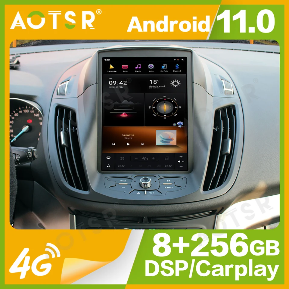 10.4 '' Qualcomm 8 jadro pre Ford Kuga 2013-2017 Automobilie Multimedia Player Android 11 Auto GPS Navi Wireless Carplay Head Unit