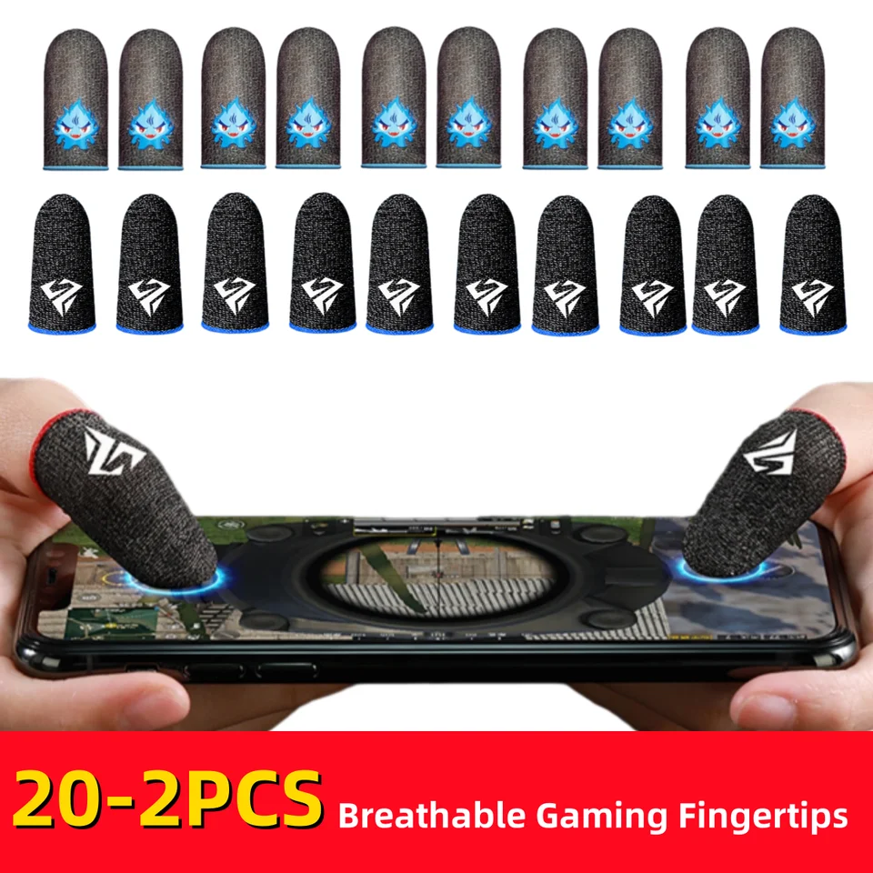 10/5/2/1Pair Gaming Raleve Plyn Priedušné prsty prsty pre mobilné hry PUBG dotykové obrazovky Cots Cots Cover Citva Dotknutím