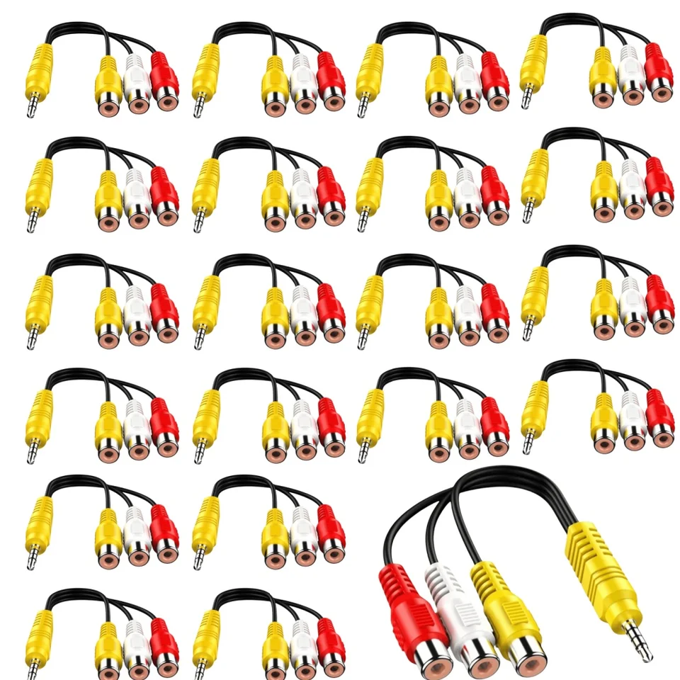 10/5/3/1ks pre TCL vyhradené 3,5 mm konektor RCA kábel 3.5 Aux Muž do 3 RCA ženský adaptér Mini aux stereofónne zvukové video AV adap