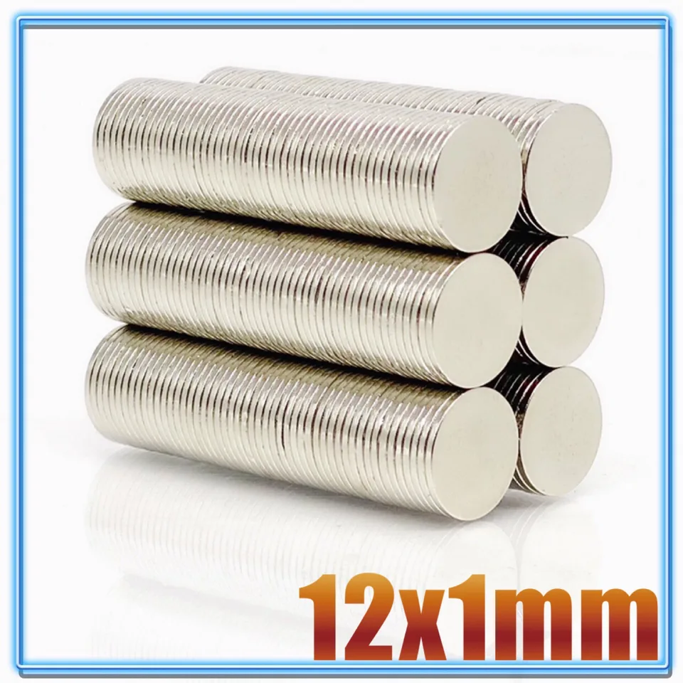 10/50/100/200/500ks 12x1 Neodymium magnet 12 mm x 1 mm n35 ndfeb Round Super silné silné permanentné magnetické imány 12*1