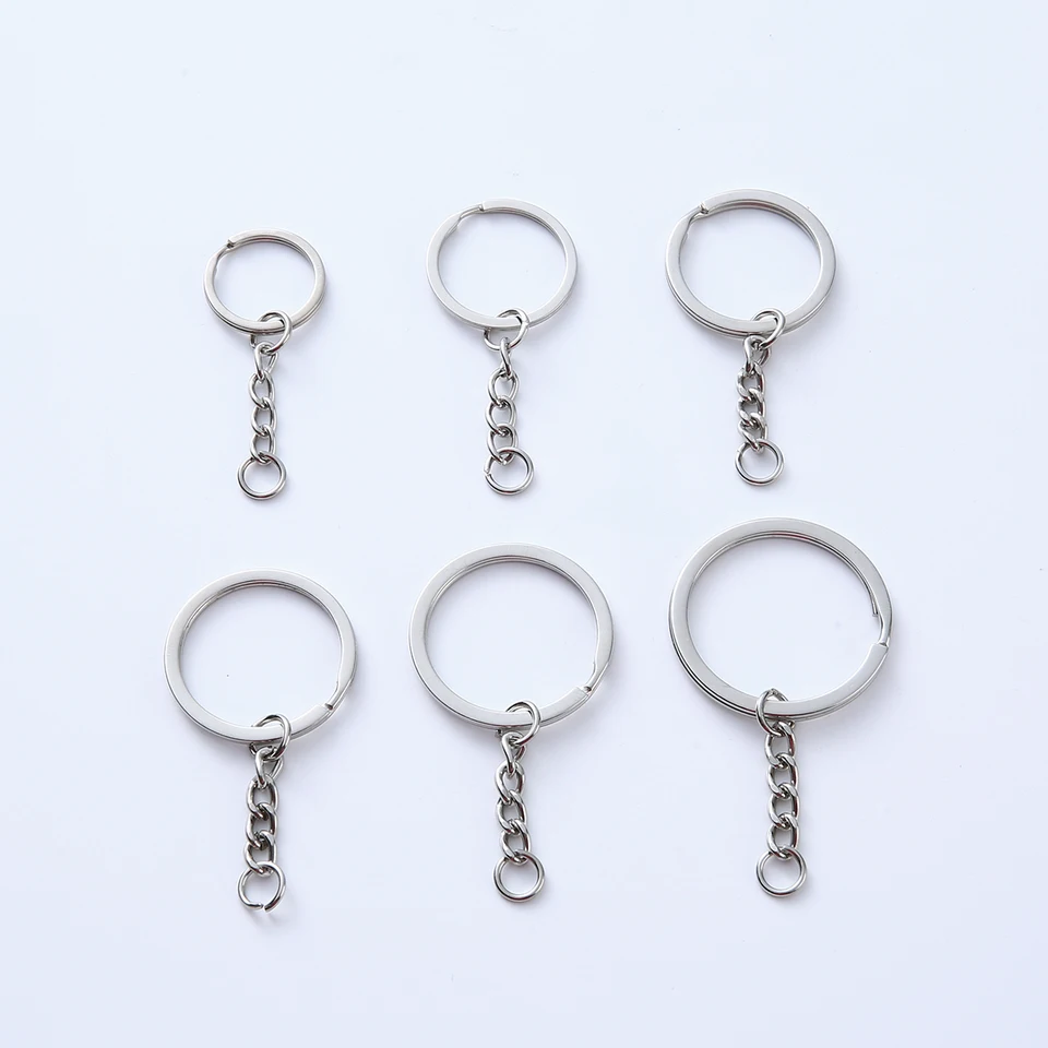 10/50/100ks kľúče kľúče reťaz kľúča KeyfoB Keyrings so skokom pre prívesky na kľúče