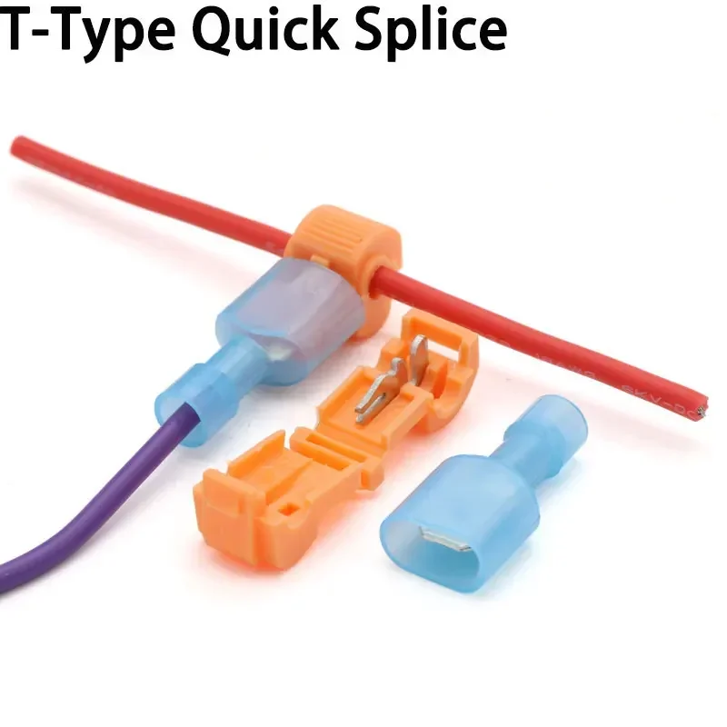 10/50 Sety T tvar rýchle spojovacie elektrické drôtové konektory konektorov Krmivo blokujú blok bloku pre SQ 0,5-4 mm 22-17awg/15-13awg/13-10awg