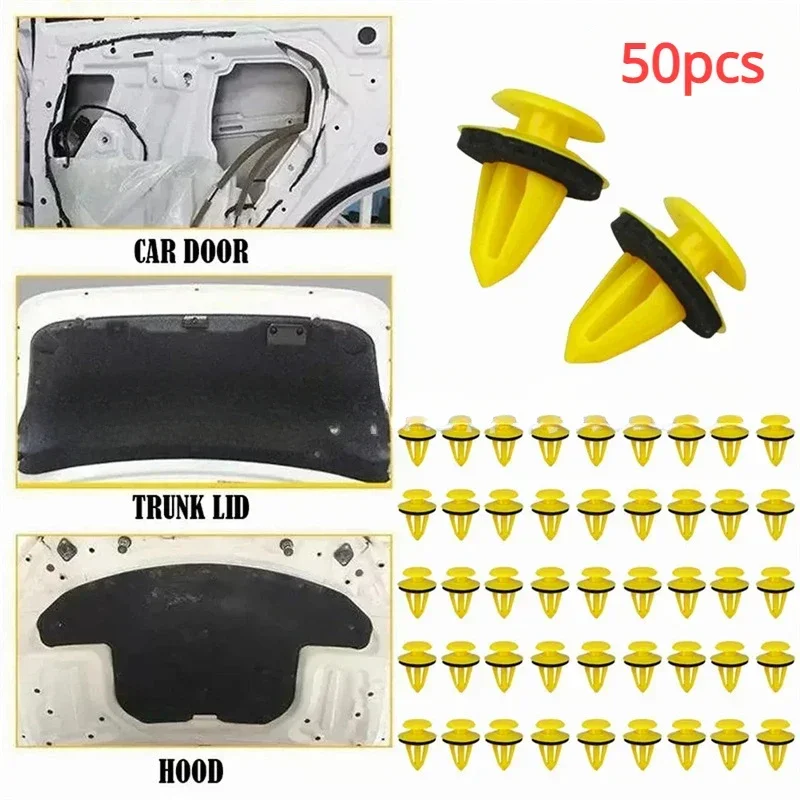 10-50 Universal Dash Door Panel Panel Push Push Conper Clip pre Audi A3 A6 A8 R8 TT VW Polo T4 T5 Galaxy Sharan Ford sedadlo 7M0867299K