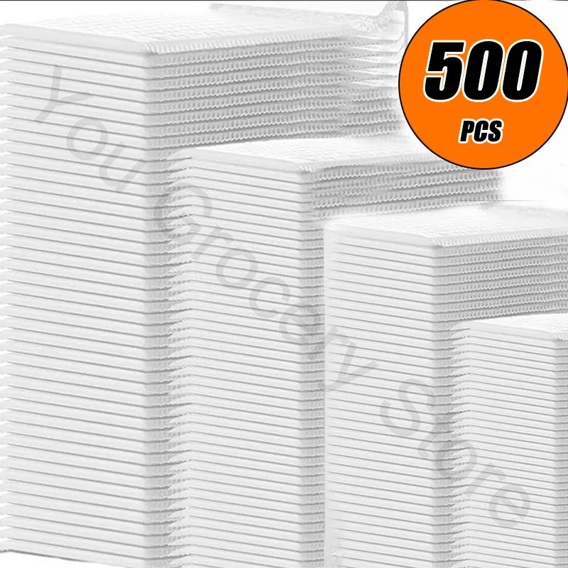 10-500ks bublinky Mailers Wholesale White Polded obálka na balenie poštovej poštovej darček Self Spravodlivé prepravné tašky Bubble Bubble obálka