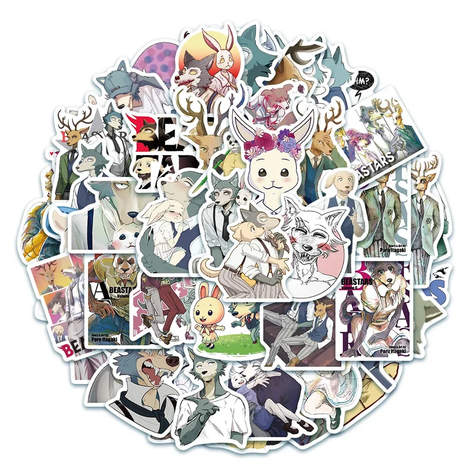 10/50ks behars japonské anime nálepky legoshi louis haru nálepky na motocykle laptop batožinové batožiny karikatúra nepremokavá nálepka
