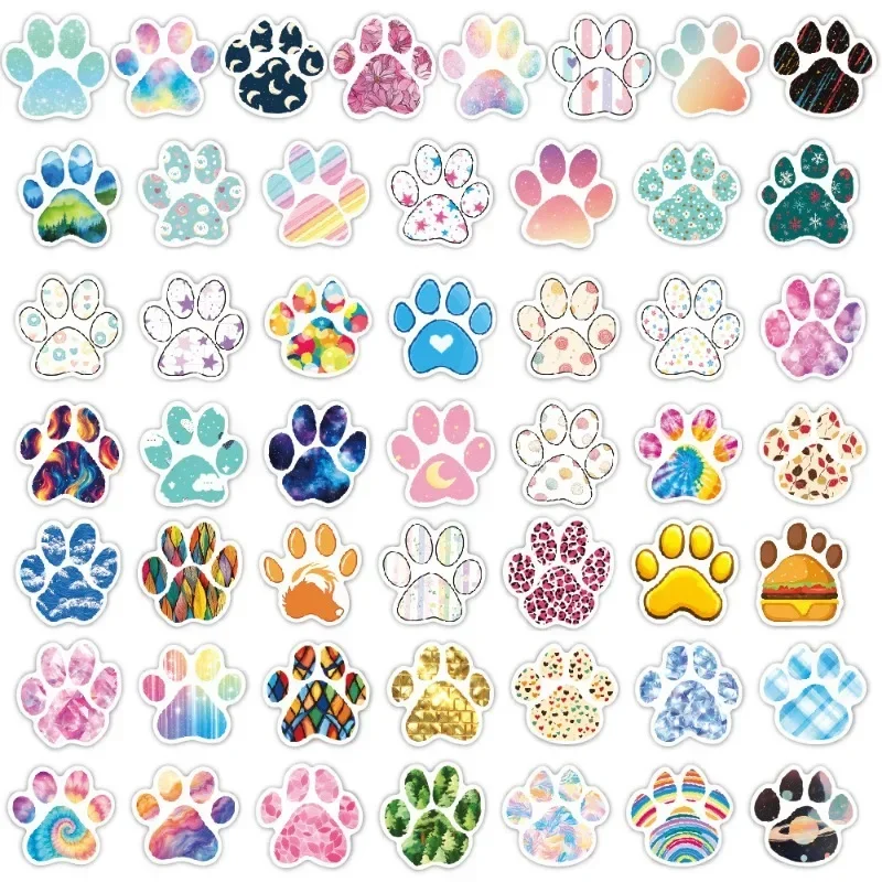 10/50ks roztomilé zvieratá Pet Paws Stickers Cool and Farebné nepremokavé kancelárske potreby telefónových puzdier batožiny prilby dekoratívny darček pre hračky