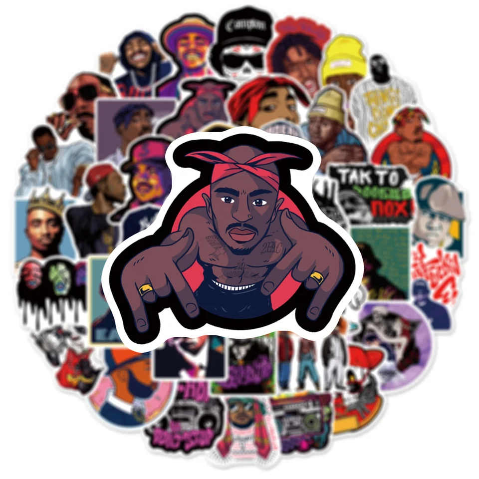 10/50ks západné pobrežie Rap Graffiti Sticker Guitar Car Computer Skateboard Chladnička Helma Waterproofwholesale
