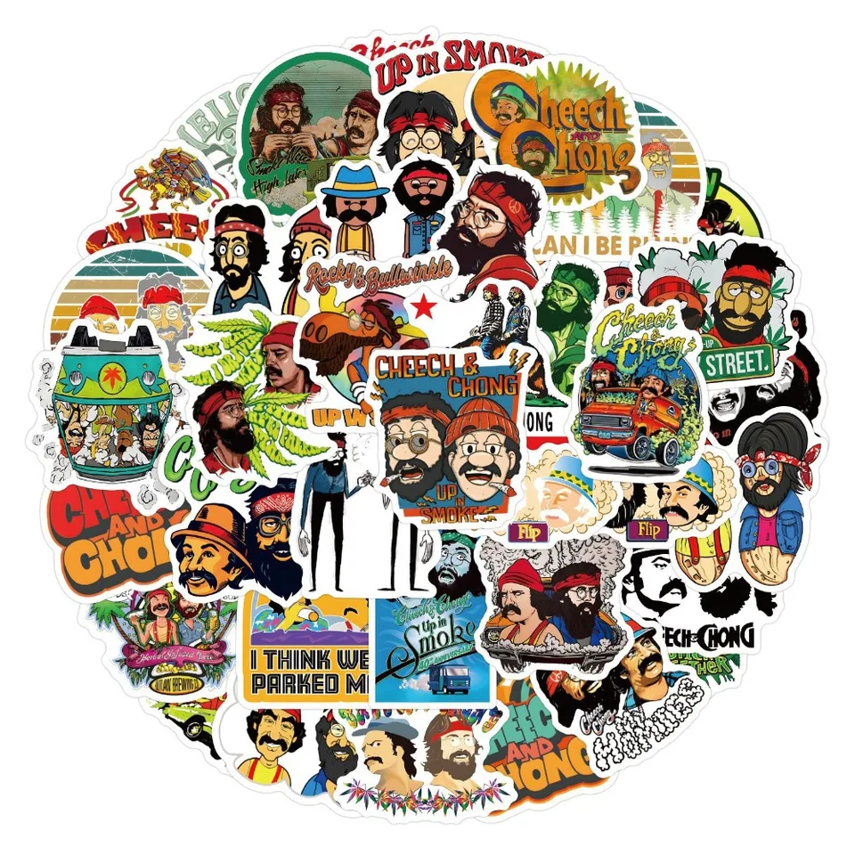 10/55ks Cheech a Chong Stickers Anime Cutoon Telefón Nálepka pre domácnosť pre notebook Skateboard batožinový nálepky