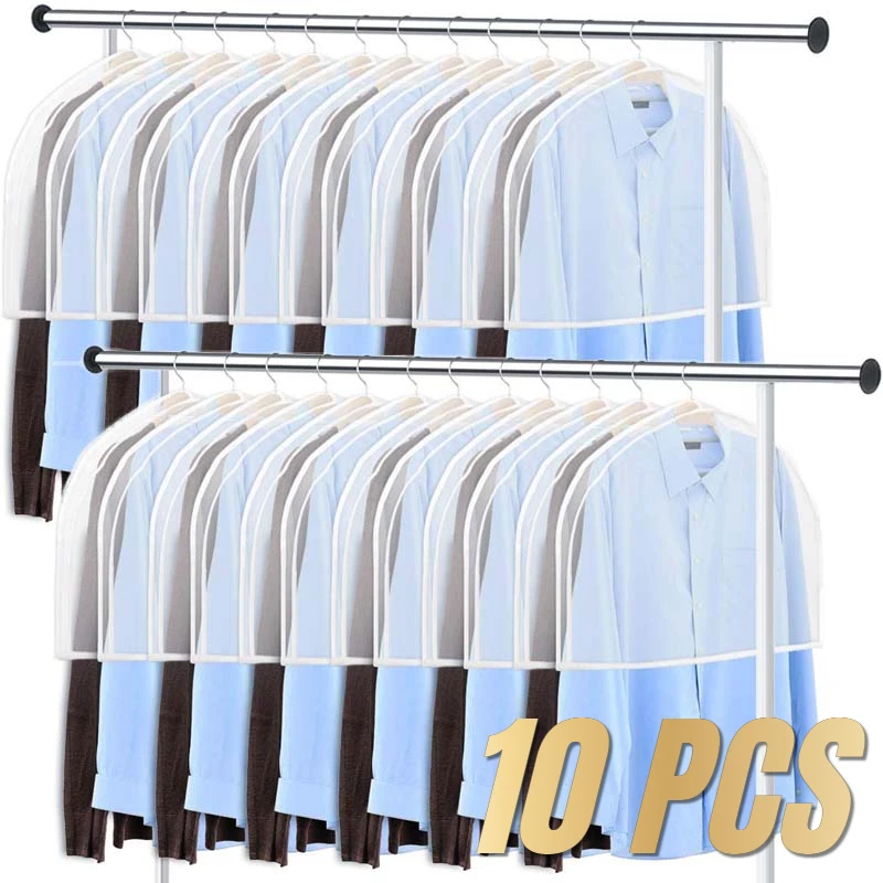 10/5ks napoly oblečenie zavesenie prachového krytu eva vodotesný oblek Coat Storage vrecko Organizátor Organizátor šatníka závesné odevy kryt