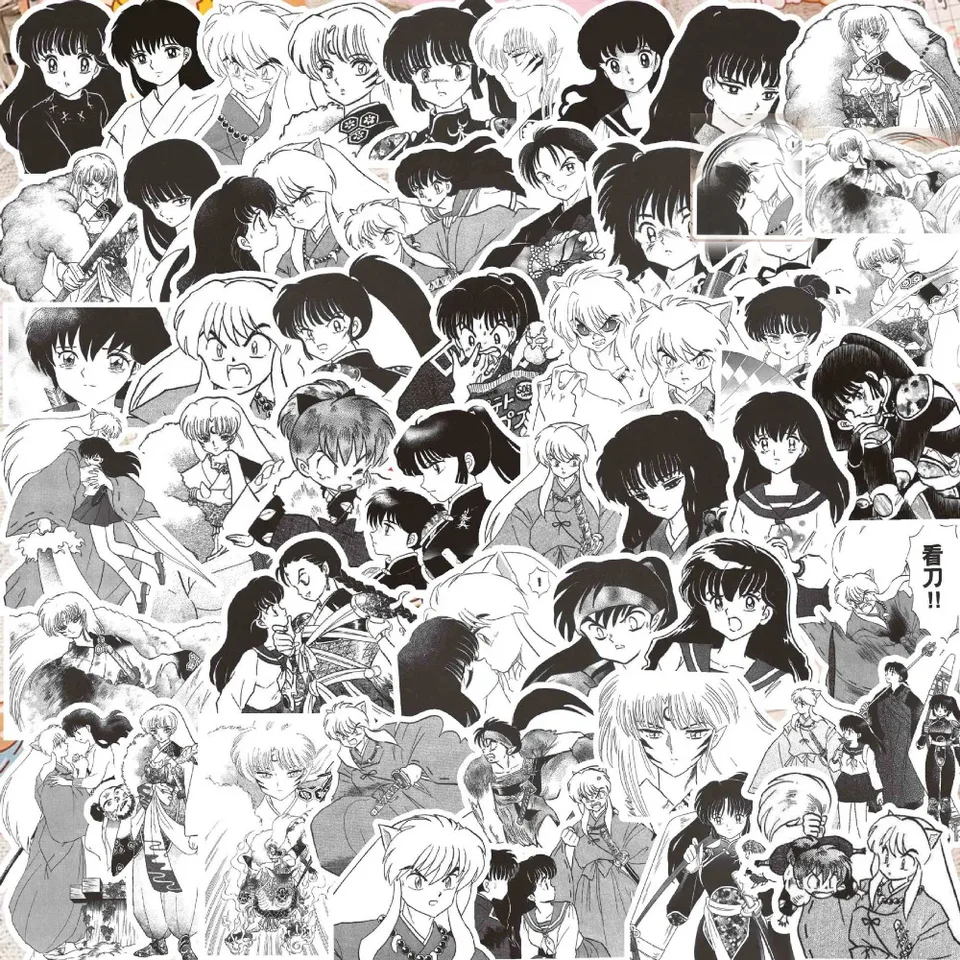10/68ks Inuyasha Higurashi Kagome Stickers Pack DIY DETORÁCIA PANECE PUSE NAPOHLÁDA Koža Roztomilý anime nálepka Kawaii Art Supplies