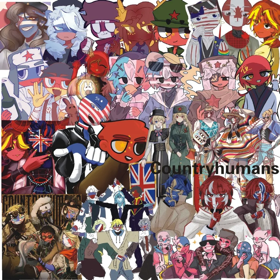 10/70ks countryHumans nálepka japonské anime nálepky Kawaii Študentské kancelárske potreby Water Proof Det Kid School Dodávky Prípad Darček