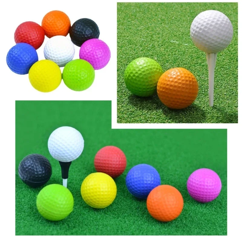 10 balenie farebný golfový loptičku Pu Foams Golf Practice Ball Realistic Feel Feet Training Ball pre záhradu v interiéri vonku vonku
