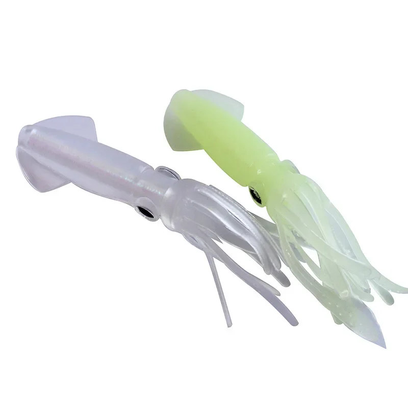 10 cm/8g chobotnice rybárskych lákam chobotnica sukňa sukňa Glot v tmavom svetelnom mäkkom trollingovom rybárskom návnadke návnada