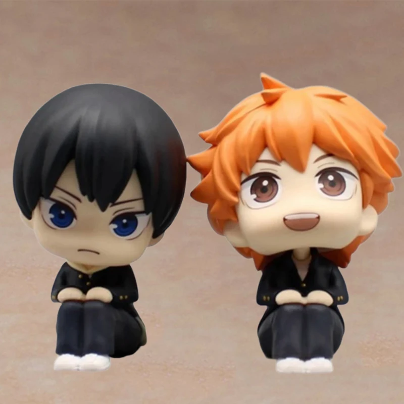 10 cm Anime Tobio Kageyama Akčná figúrka Mini figurína Shoyo Hinata Obrázok Q Verzia Socha PVC Car pre dashboardové bábiky