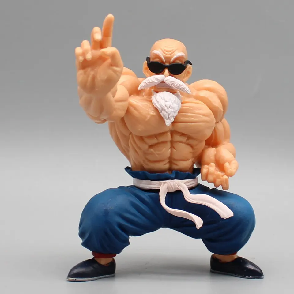 10 cm Dragon Ball CS Posilnenie svalov Wu Tian Majster učiteľa Roshi Ručne vyrobený anime modelové ozdoby okolo