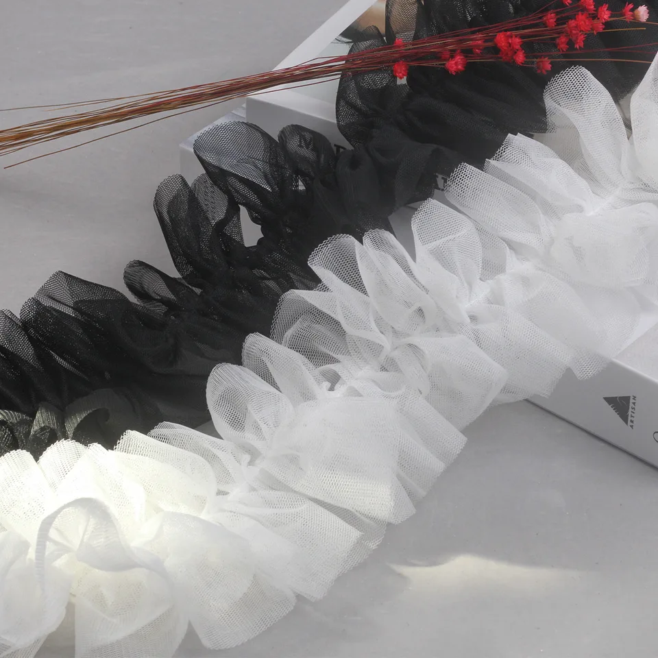 10 cm dvojvrstvová šifrovacia frill čipk