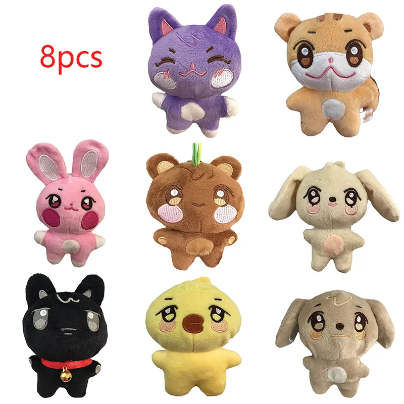 10 cm kpop ateez plyšový prívesok Keychain Aniteez Design Hongjoong Seonghwa yunho yeosang San Ming Wooyoung Jongho príslušenstvo