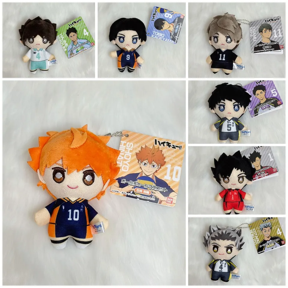 10 cm mini haikyuu plyšový plyšový volejbal plnená bábika Hinata shoyo tobio kageyama yu nishinoya plyšový prívesok keychain hračky na darček