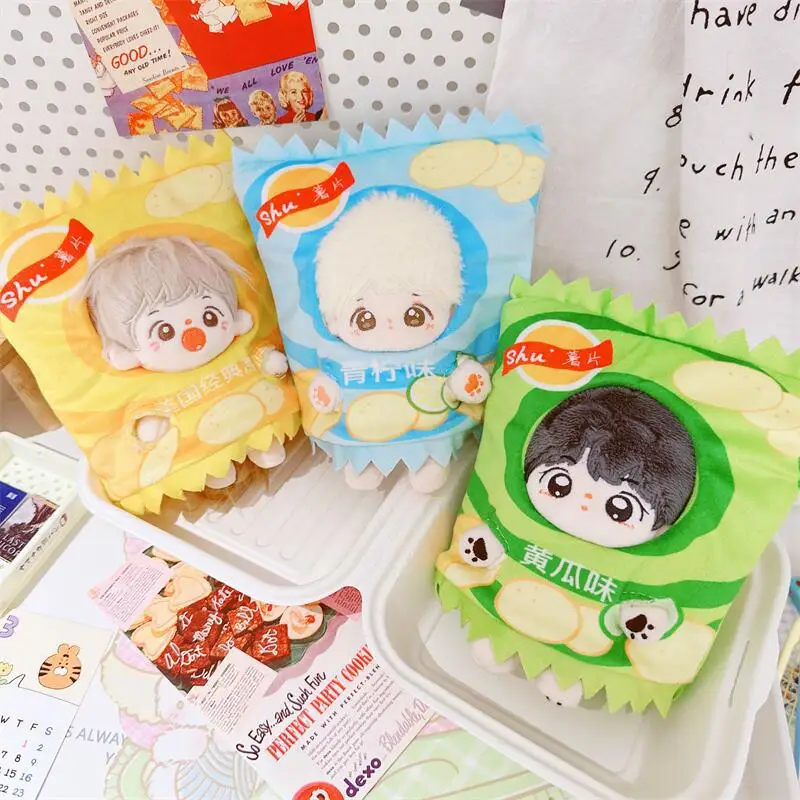 10 cm roztomilé žlté zelené modré zemiakové lupienky Doll Clothes Mini Idol Soft Doll Diy Clothory Doplnok pre dievčatá Fanúšikov