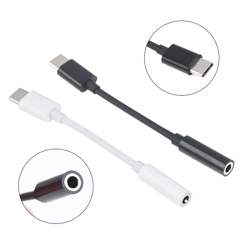 10 cm Typ-C až 3,5 mm Aux Jack Serfphone Audio Adapter Audio splitter USB-C prevodník prevodníka slúchadiel pre konvertor