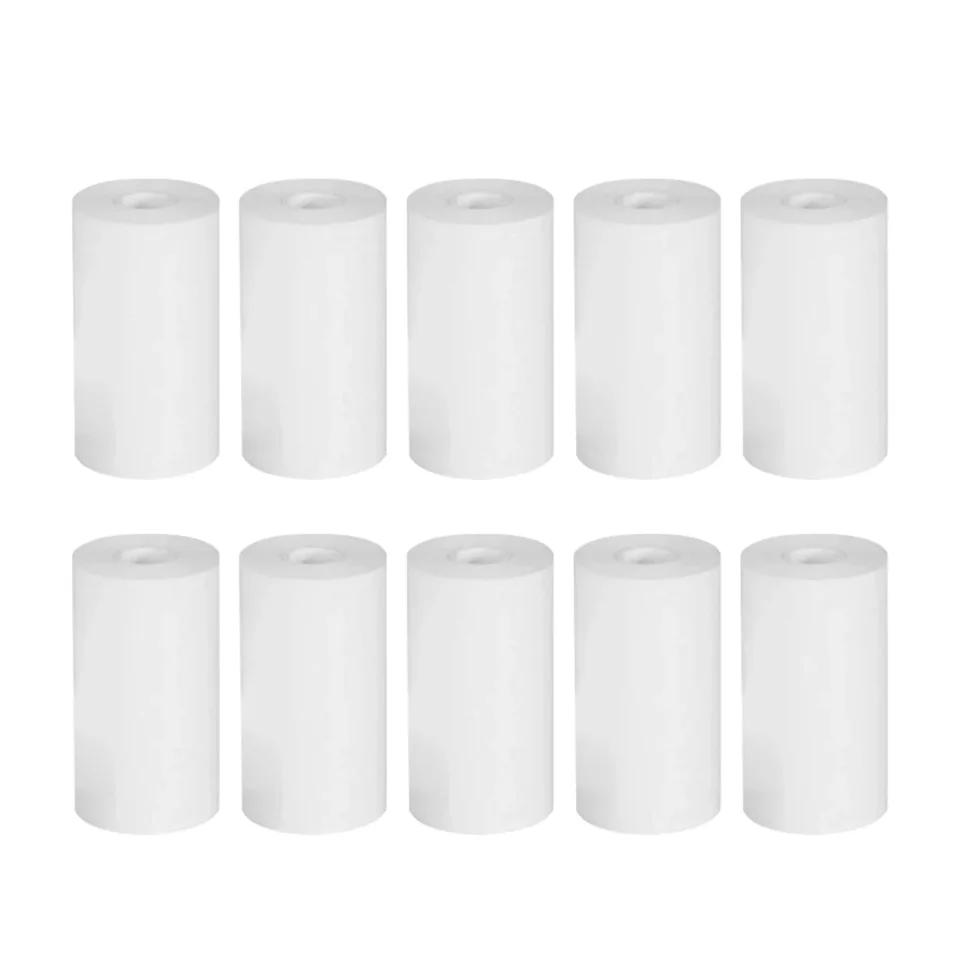 10 krokov 57x25 mm Tepelný papier biely detský fotoaparát Okamžitý tlat Detská kamera tlač