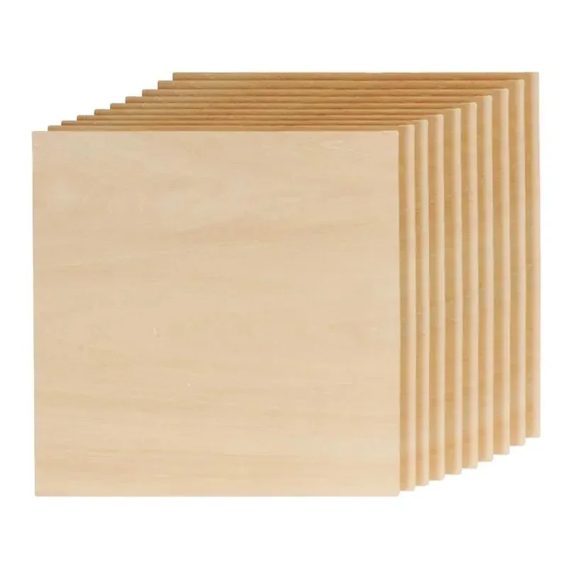 10 ks Basswood List 3 mm preglejky basové plachty nedokončené tenké drevené listy pre laserové rezanie gravírovania domácich majstrov