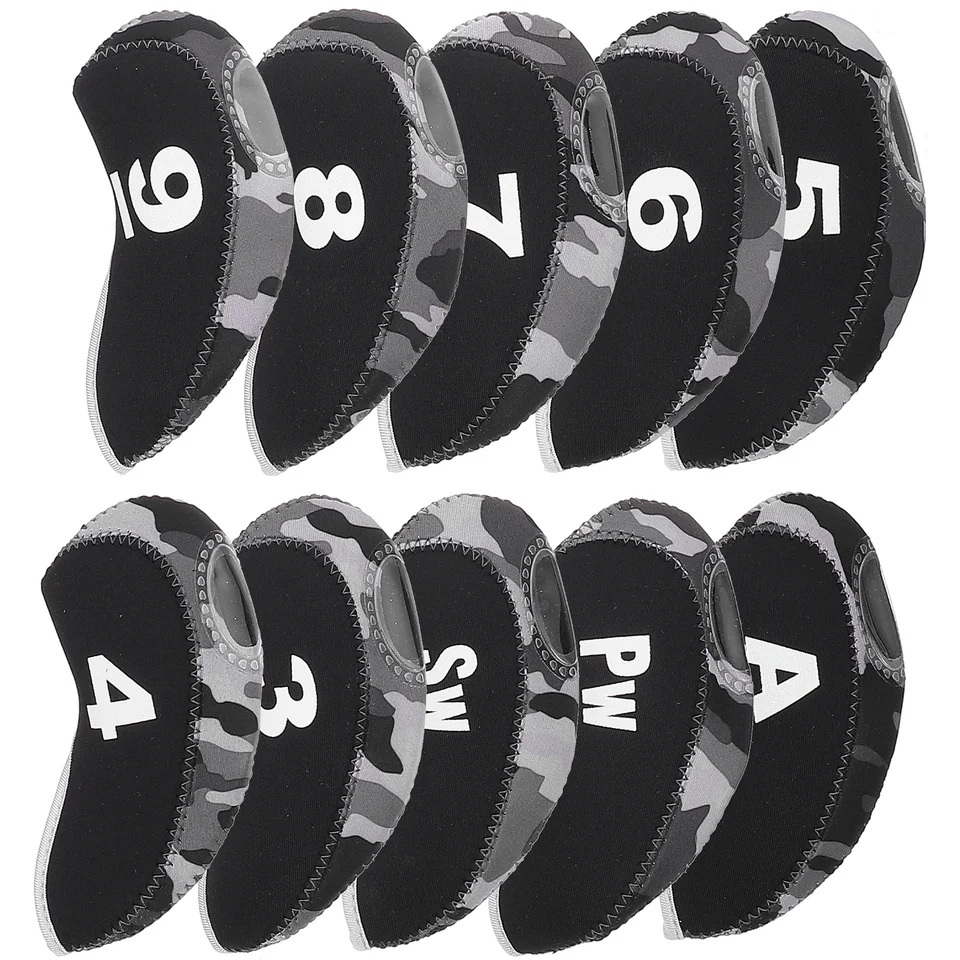 10 ks golfové železné súpravy kluby puzdro Putter Mallet Headcover Protector Kliny Príslušenstvo