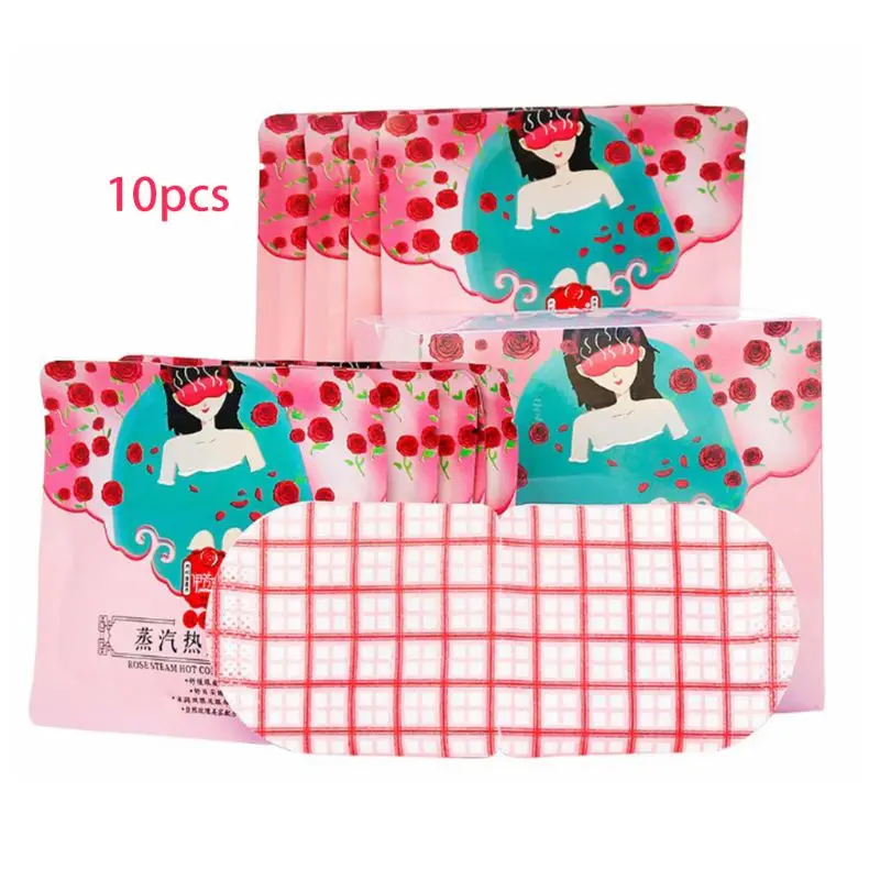 10 ks horúcou masážou parou očná maska ​​otepľovanie únavy únava Fragrancevelvel Rest Spánok Spa Patch pre unavené oči relaxačné