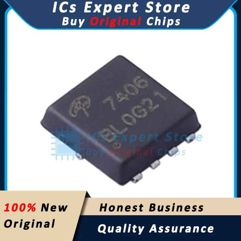 10 ks/lot Originálny tranzistor AON7406 N Channel 30V 25A MOSFET 7406 AON7406 PDFN-8