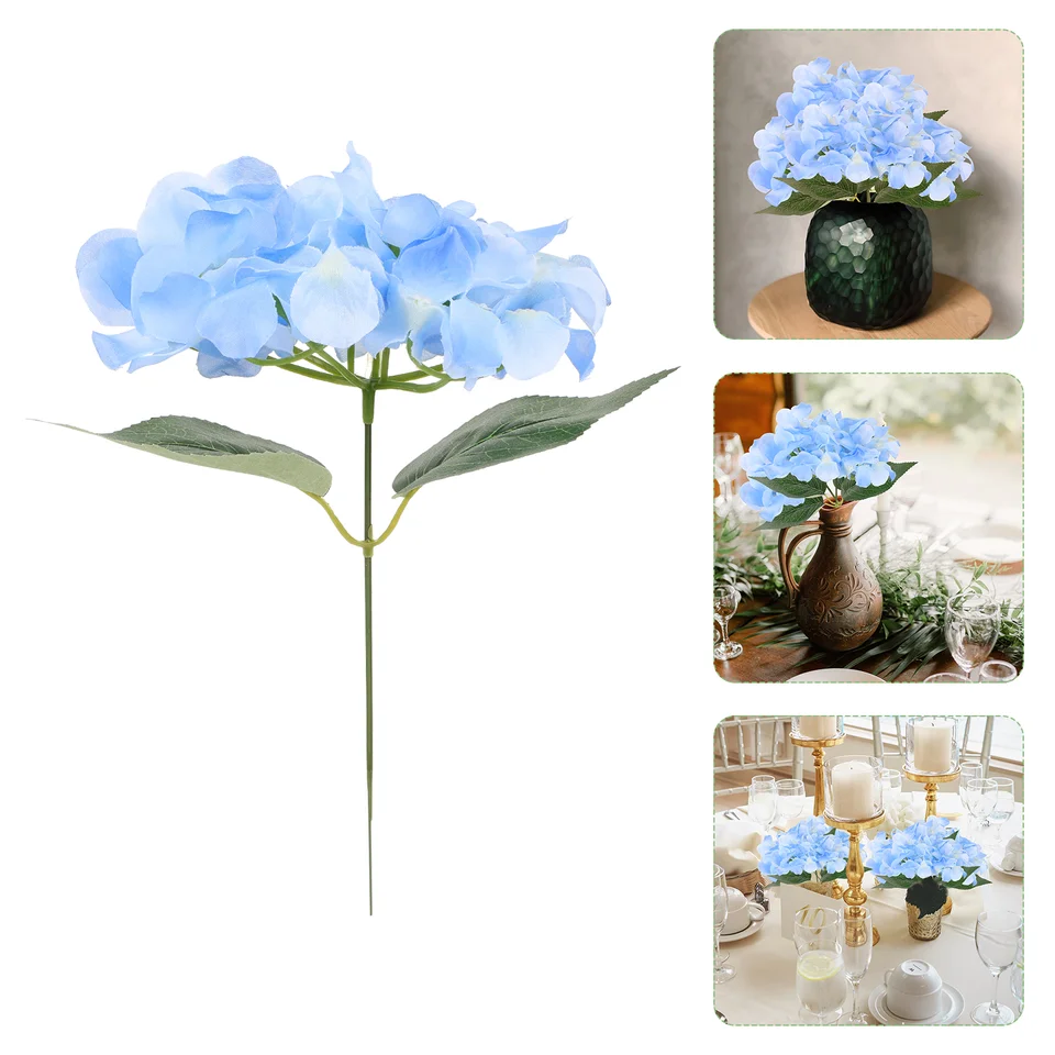 10 ks modré ozdoby umelý kvet hydrangea domáci výzdoba hromadné falošné kytice kvety nevesta