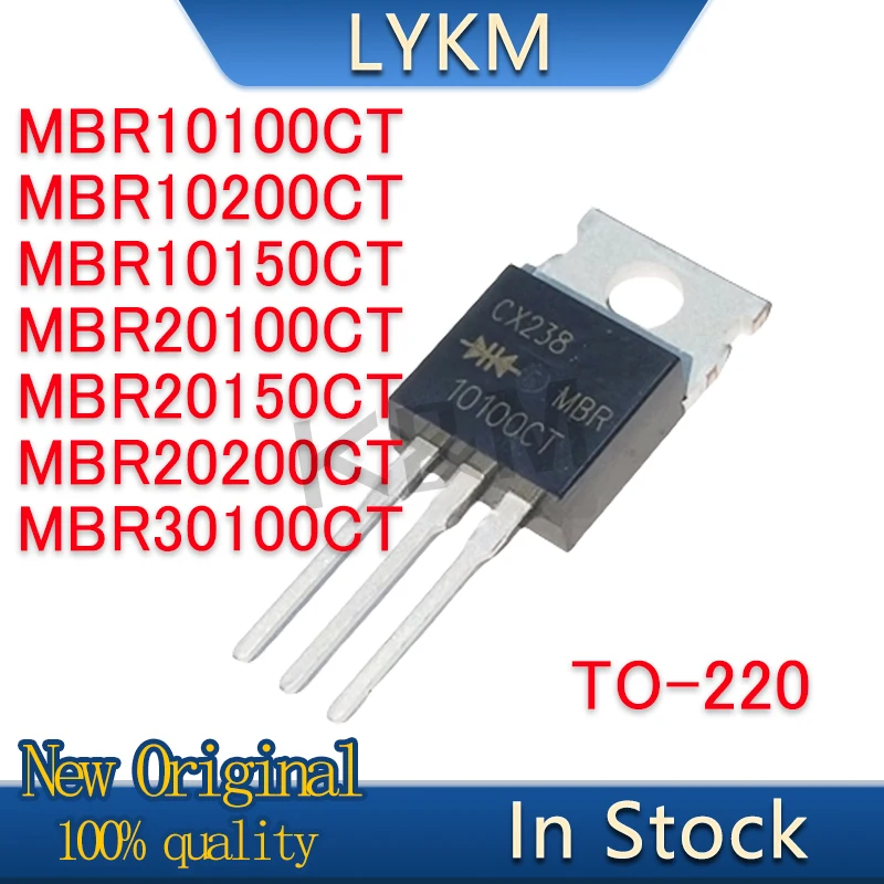 10/ks Nový originálny MBR10100CT MBR102CCT MBR10CT MBR20100CT MBR20150CT MBR202CT MBR30100CT TO-220