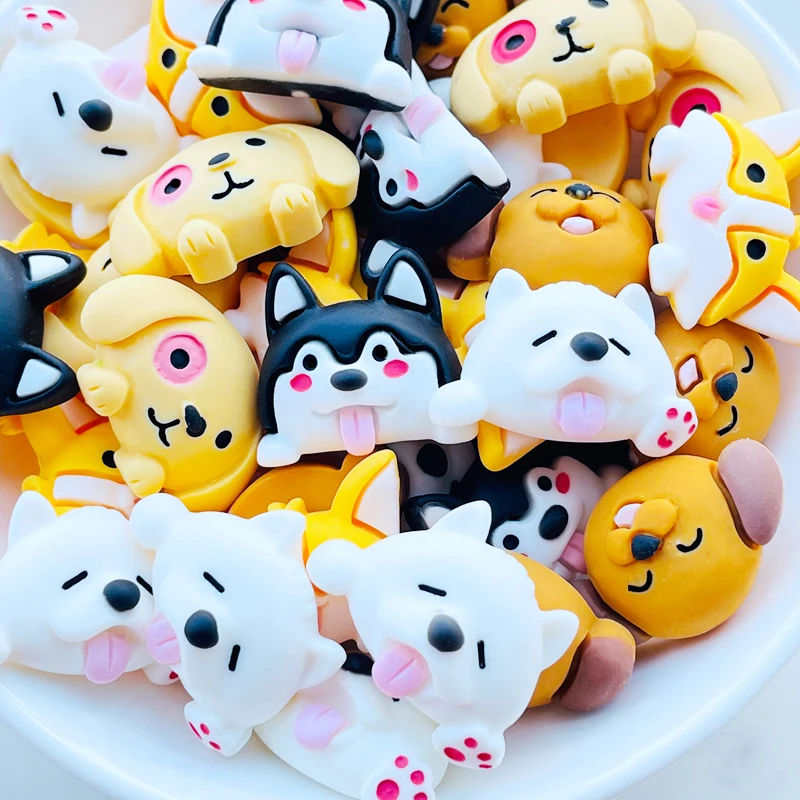 10 ks novým mini kawaii karikatúrne zvieratá, šteniatko série živicové cabocons Scrapbook DIY Party Variky Doplnky vyzdobia remeslo J40