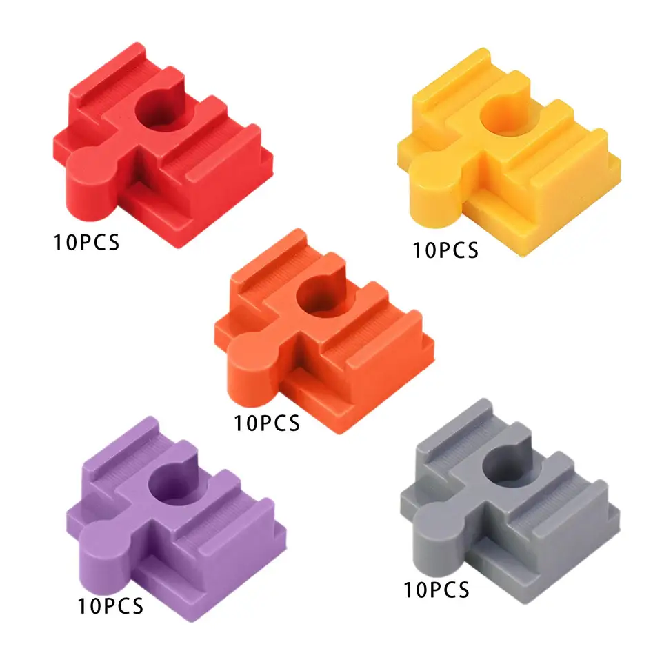 10 kusov drevené vlakové dráhy Adaptér vzdelávacie zábavné hračky Track Track Connectors Builder Set pre budovanie hier s súprava drevených vlakov