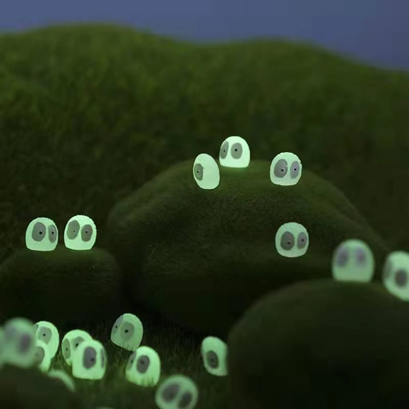 10 kusov Mini žiariace prachové gule Luminous Miniatúrne figúrky dekorácie rozprávkové remeselníky remeselné remeslá ornament
