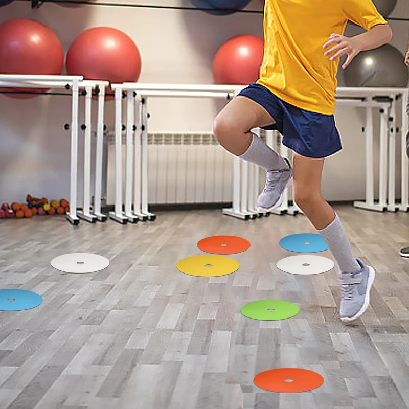 10 kusov Perforované orientačné podložky Flat označovanie disku Futbalové školenie Markery prekážky rýchlosť agility Train
